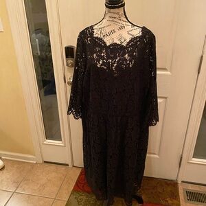 LANE BRYANT BLACK LACE DRESS